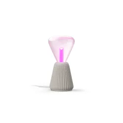 Philips Set: Lampada Lightguide Triangolo E27 + Base Per Lampada Da Tavolo Stampata In 3d - Colore Sabbia