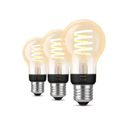 Philips Hue White Ambiance Filament A60 - Lampadina Connessa E27 (confezione Da 3)