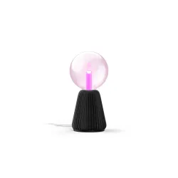 Philips Set: Lampadina Lightguide Globo E27 + Base Per Lampada Da Tavolo Stampata In 3d - Colore Nero