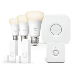 Pacchetto: 2x Contact Sensor Hue Secure + Sensore Di Movimento + 3x Hue White E27 + Hue Bridge