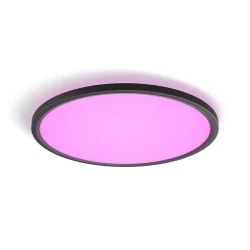 Philips Hue White & Color Ambiance Plafoniera Da Soffitto Tento Wca Led Rotonda Da 42,1 Cm, Nero - Nero