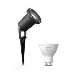 Philips Puled Base Nera Per Faretto + Faretto Connesso Gu10 White