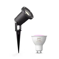 Philips Puled Base Nera Per Faretto + Faretto Connesso Gu10 White & Color Ambiance