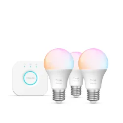 Philips Hue White & Color Ambiance Essential Starter Kit: 3 E27 Lampadine Connesse (806 Lm)