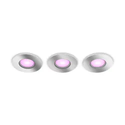 Philips Hue White & Color Ambiance Faretto A Incasso Xamento Confezione Da 3 - Argento