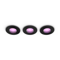 Philips Hue White & Color Ambiance Faretto A Incasso Xamento Confezione Da 3 - Nero