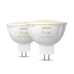 Philips Hue White Ambiance Mr16 - Faretto Connesso - (confezione Da 2)