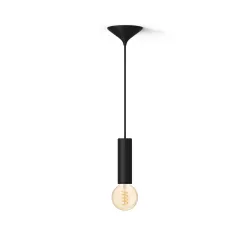 Philips Pacchetto: Corda Media Nera Per Lampadine Filament + Lampadina A Filament Globo G93 Bianco Caldo-freddo