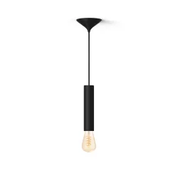 Philips Pacchetto: Corda Larga Nera Per Lampadine Filament + Lampadina A Filament Edison St72 Bianco Caldo-freddo