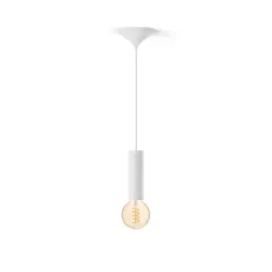 Philips Pacchetto: Corda Media Bianca Per Lampadine Filament + Lampadina A Filament Globo G93 Bianco Caldo-freddo