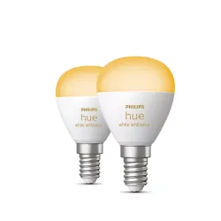 Philips Hue White Ambiance Sferetta - Lampadina Connessa E14 - (confezione Da 2)