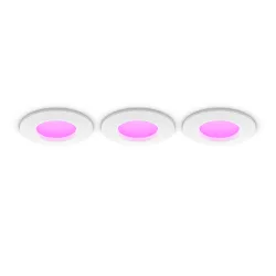 Philips Hue White & Color Ambiance Luce Da Incasso Sottile Da 90 Mm In Confezione Da 3 - Bianco