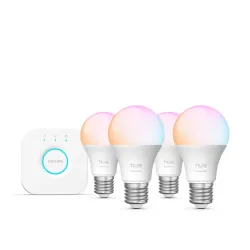 Philips Hue White & Color Ambiance Essential Starter Kit: 4 E27 Lampadine Connesse (806 Lm)