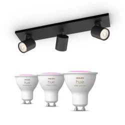 Philips Myliving Runner Base Per 3 Faretti + 3 Faretti Connessi Gu10 White & Color Ambiance