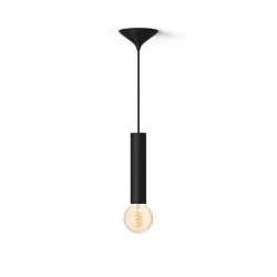 Philips Pacchetto: Corda Larga Nera Per Lampadine Filament + Lampadina A Filament Globo G93 Bianco Caldo-freddo