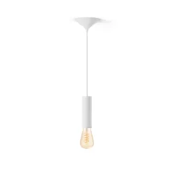 Philips Pacchetto: Corda Media Bianca Per Lampadine Filament + Lampadina A Filament Edison St72 Bianco Caldo-freddo