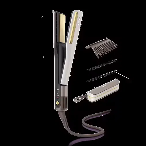 Piastra e asciugacapelli Shark SilkiPro Straight con custodia termoresistente in Tortora | HT401EUSL | di SharkNinja — 1