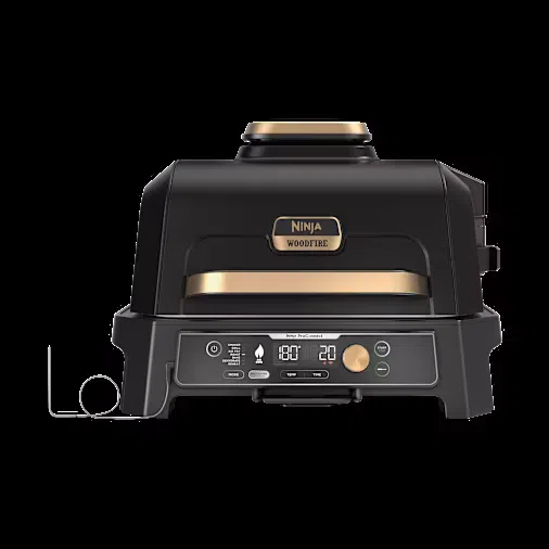 Barbecue elettrico e affumicatore Ninja Woodfire Pro Connect XL con custodia – Nero e oro in Nero/Oro | OG901EUBK1 | di SharkNinja — 1