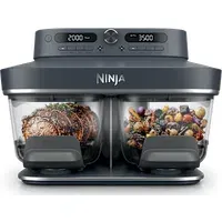 Friggitrice ad aria in vetro Ninja CRISPi DualZone in Blu Cyber | DD102EUBL1 | di SharkNinja