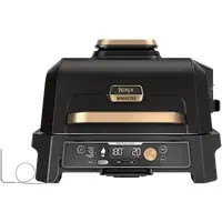 Barbecue elettrico e affumicatore Ninja Woodfire Pro Connect XL con custodia – Nero e oro in Nero/Oro | OG901EUBK1 | di SharkNinja