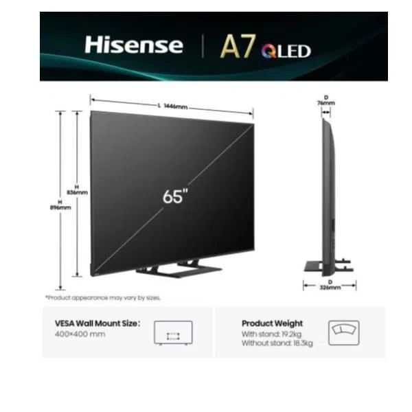 Hisense 65 A79Q QLED 4K UHD SMART VIDAA SUB 6942351420547 — 2