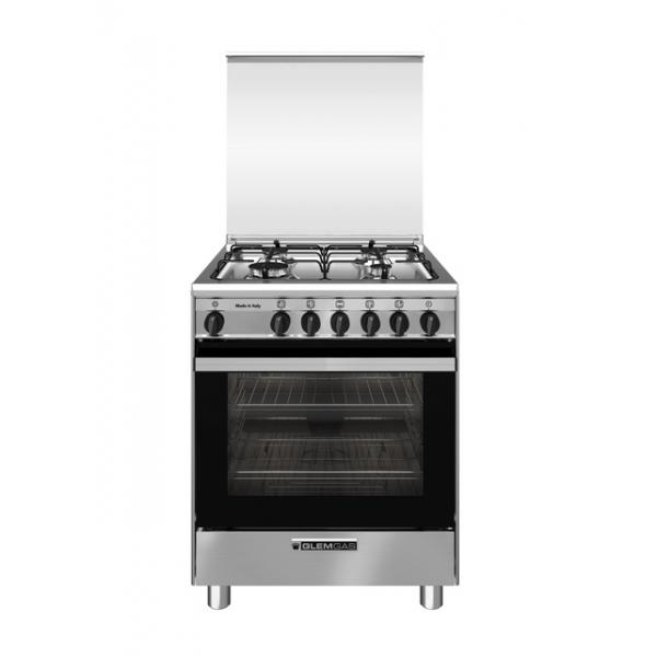 Glem Gas CUCINA 60X60 4F MULTI9 A INOX PORTABLACK8059606966090