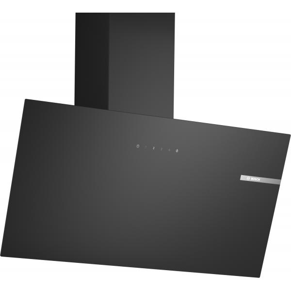 Bosch Cappa Design In Vetro A Muro 80cm 220w Luce Led Nero Dwk85dk60 4242005396283