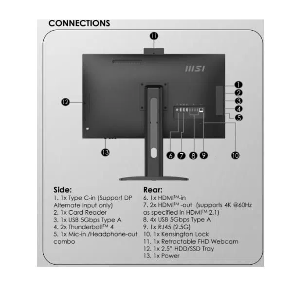 Msi MODERN AM273QP AI 1UM-415EU 4711377437318