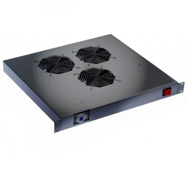 Intellinet Ventole per Rack 19'' 3 Ventole con Termostato Nero