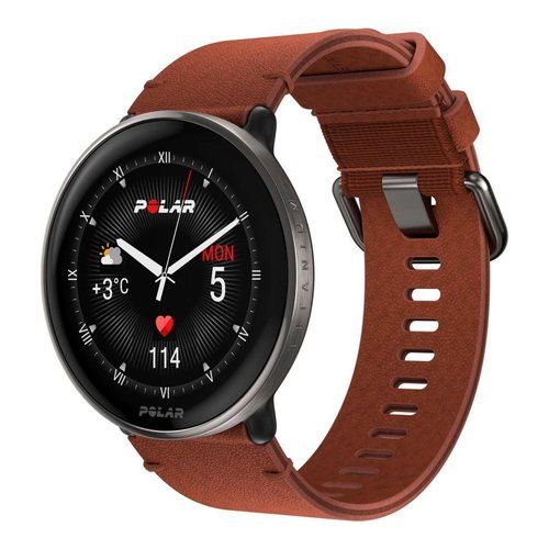 Polar Smartwatch 3Titanium Smartwatch Polar 900110028 IGNITE 3 Titanium Silver e Brown 0725882064932