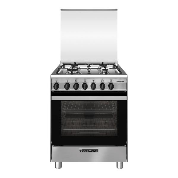 Glem Gas CUCINA 60X60 4F MULTI8 A INOX PORTABLACK8059606966076