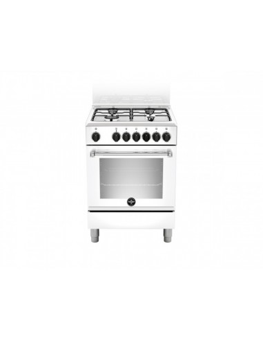Bertazzoni La Germania AMN664EBV Cucina Gas 4 Fornelli con Forno Elettrico da 60 cm Bianco