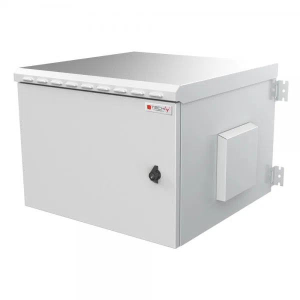 Techly Professional Armadio Rack 19'' a Parete 9U Grigio IP55 Porta Cieca prof. 600 mm