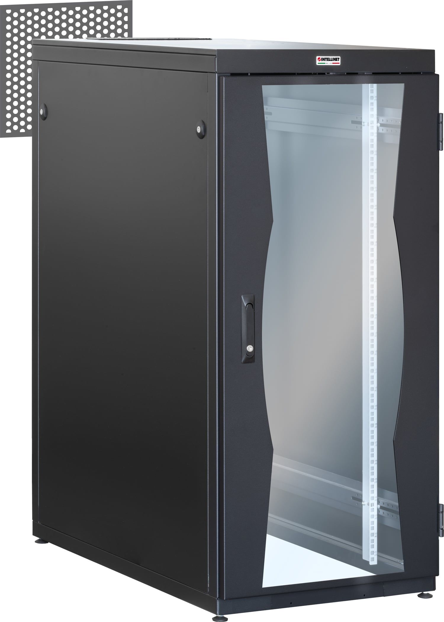 Intellinet Armadio NetRack 19'' 600x1000 27 Unità Nero Pannello Grigliato da Assemblare