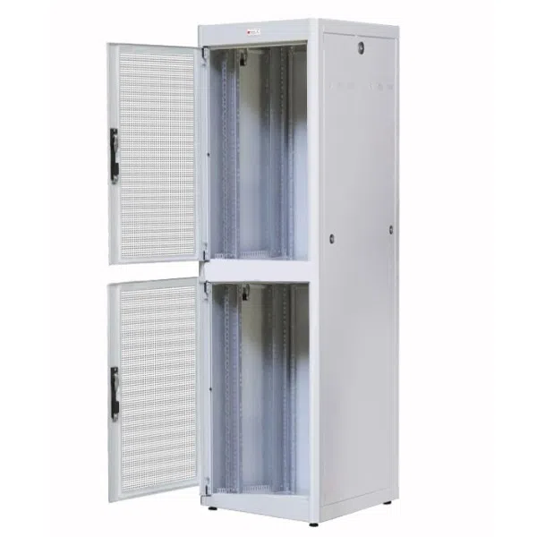 Techly Professional Armadio ETSI 21'' a 2 Sezioni 47 unità prof. 600 Porte Grigliate Grigio