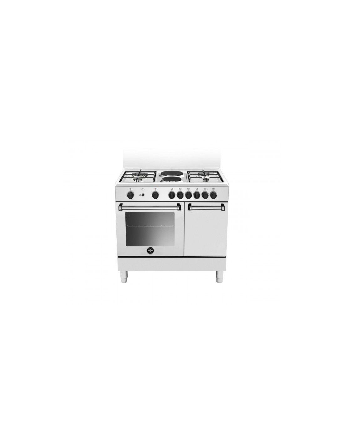 La Germania AMN9P42SBV Cucina Combi 6 Fornelli con Forno Elettrico da 90 cm Bianco