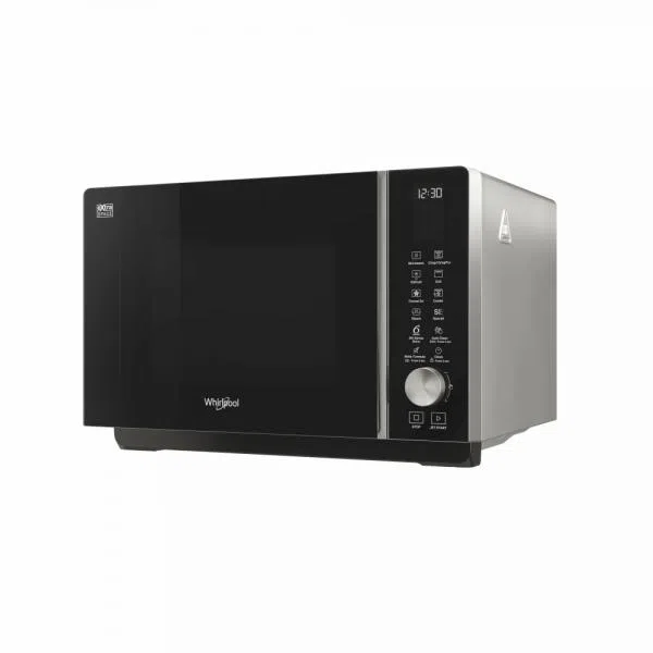Whirlpool FM COMBI 25LT 800W VAPORE SILVER BLACK PIATTO QUADRATO8003437637698