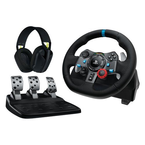 Logitech Volante e pedaliera simulatore guida G29DrivingForce+CuffiaG435 Volante e pedaliera simulatore guida Logitech 991 000539 G SERIES G29 5099206129825