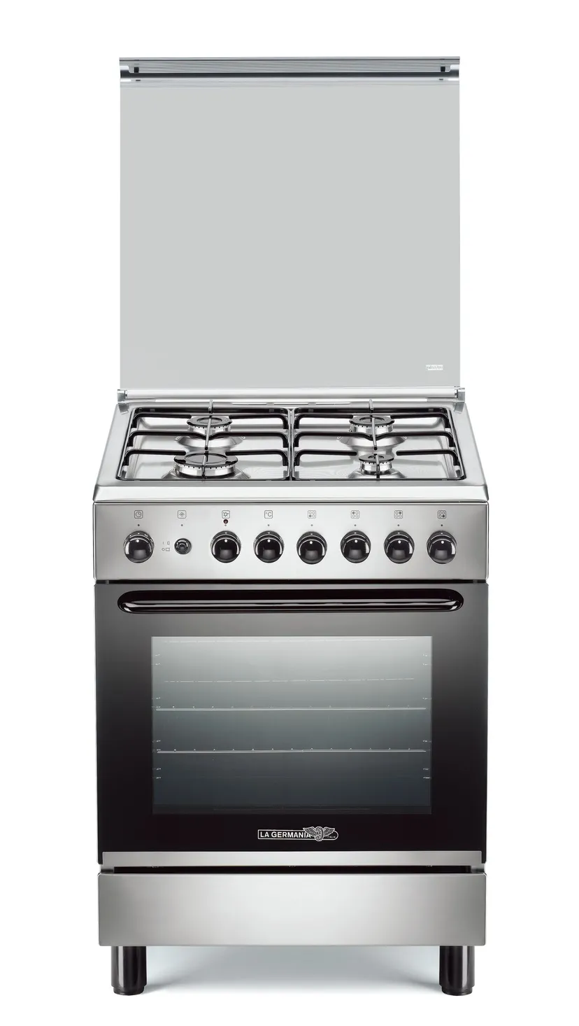 La Germania S640 51 X T Cucina a Gas 4 fuochi forno elettrico 53 litri Acciaio inox