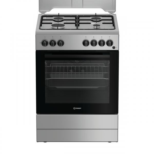 Indesit Cucina A Gas 4 Bruc.forno Elettrico 73lt 60x60 Silver I6g3pms 8050147715819