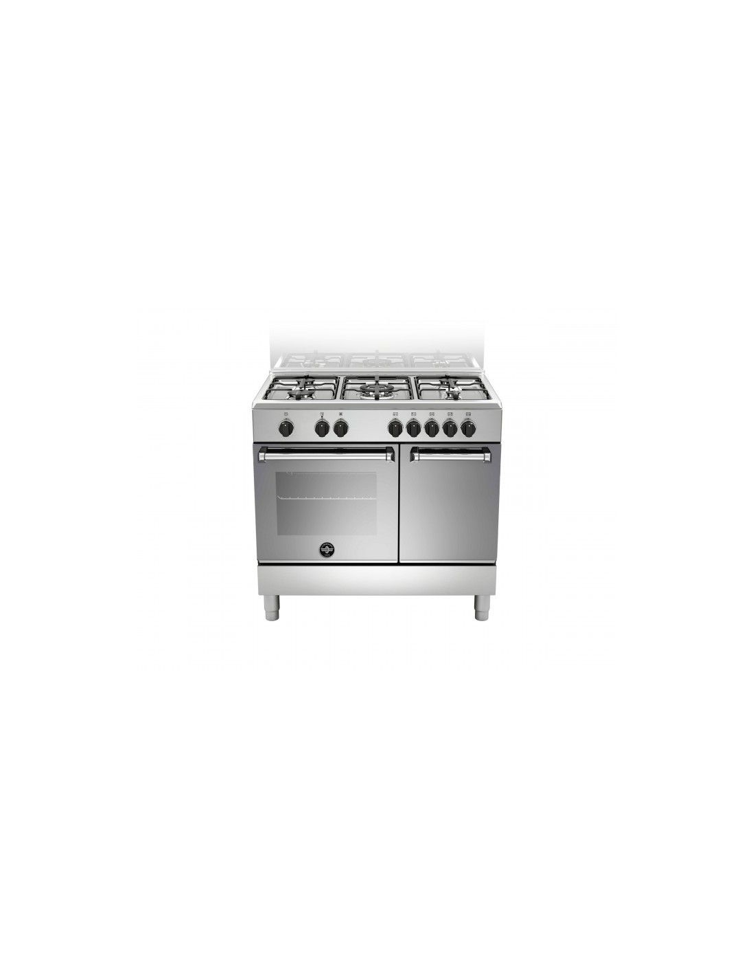 La Germania AMN9P5EXV Cucina Gas 5 Fornelli con Forno Elettrico da 90 cm Acciaio inossidabile