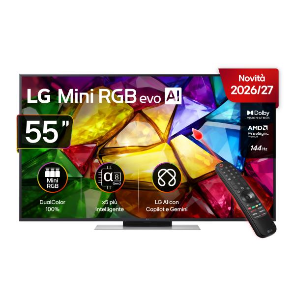 Lg 55MRGB87B6B.API TVC LED 55 MINI RGB 4K SMART A8 AI HDR10 WIFI 3HDMI 1USB DOLBY VISION TEL PUNTAT 8806096703175