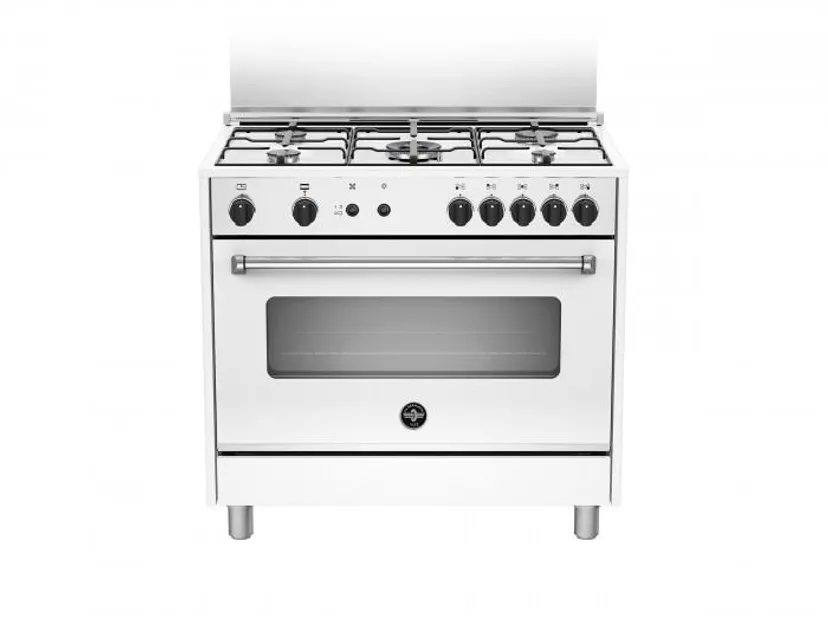 La Germania AMN965GXV Serie Americana Cucina 5 fuochi Gas forno gas ventilato 90 cm Bianco/Inox