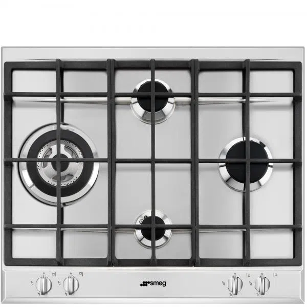 Smeg Incasso P261XGH PIANO COTT 60CM 3F+1TC FRONT ROMBO INOX GHISA 8017709179656