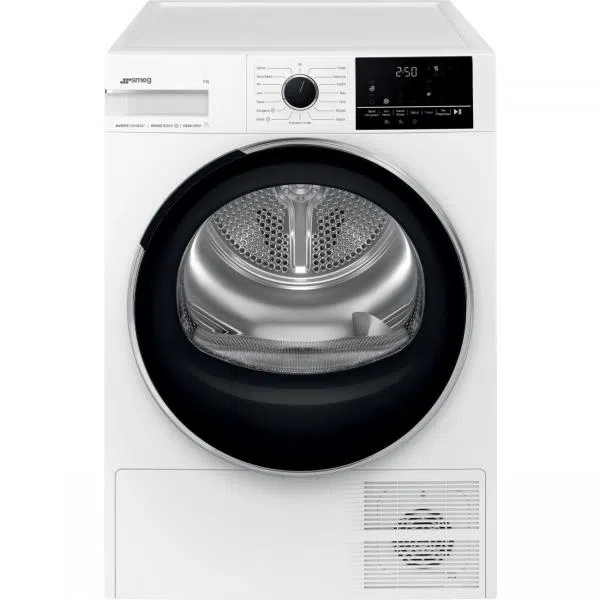Smeg ASCIUG 8KG INVERTER LANA VAPORE DISPLAY LED OBLO NERO8017709360108