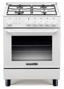 La Germania Cucina cm. 60 - S14041WT/19 - bianco 4 fuochi a gas - forno singolo a gas