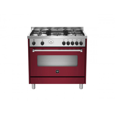 La Germania Americana AMN965EVIT cucina Gas Bordeaux, Acciaio inossidabile A