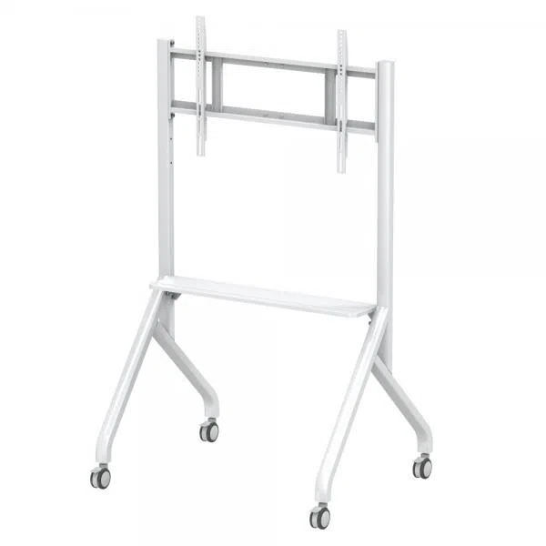 Techly Supporto Mobile da Pavimento Multifunzione per TV LCD/LED/Plasma 55-86'' Bianco