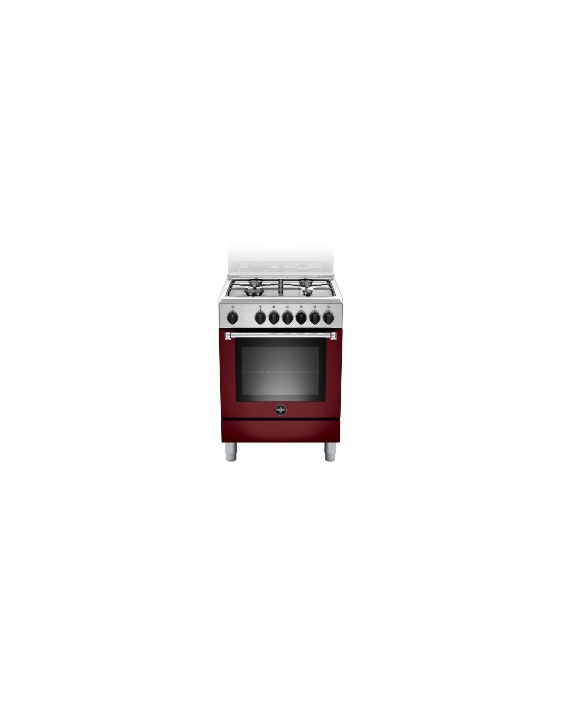 Bertazzoni La Germania AMN664EVIV Cucina Gas 4 Fornelli con Forno Elettrico da 60 cm Rosso