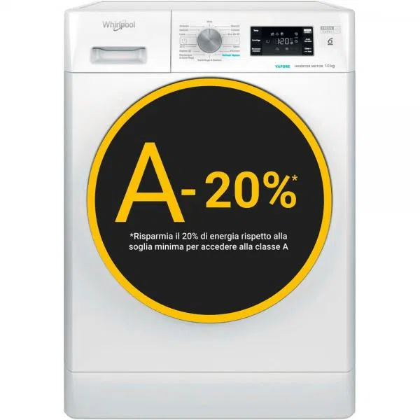 Whirlpool Lavatrice 10kg 6°senso Inverter A-20% 1400g. Ffb 1048 Bsv It 8003437057472 — 2